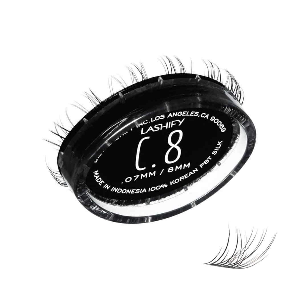 Lashify Curl 8mm Gossamer Eyelash Extensions Refill, 블랙, DIY False Lashes for Natural Look