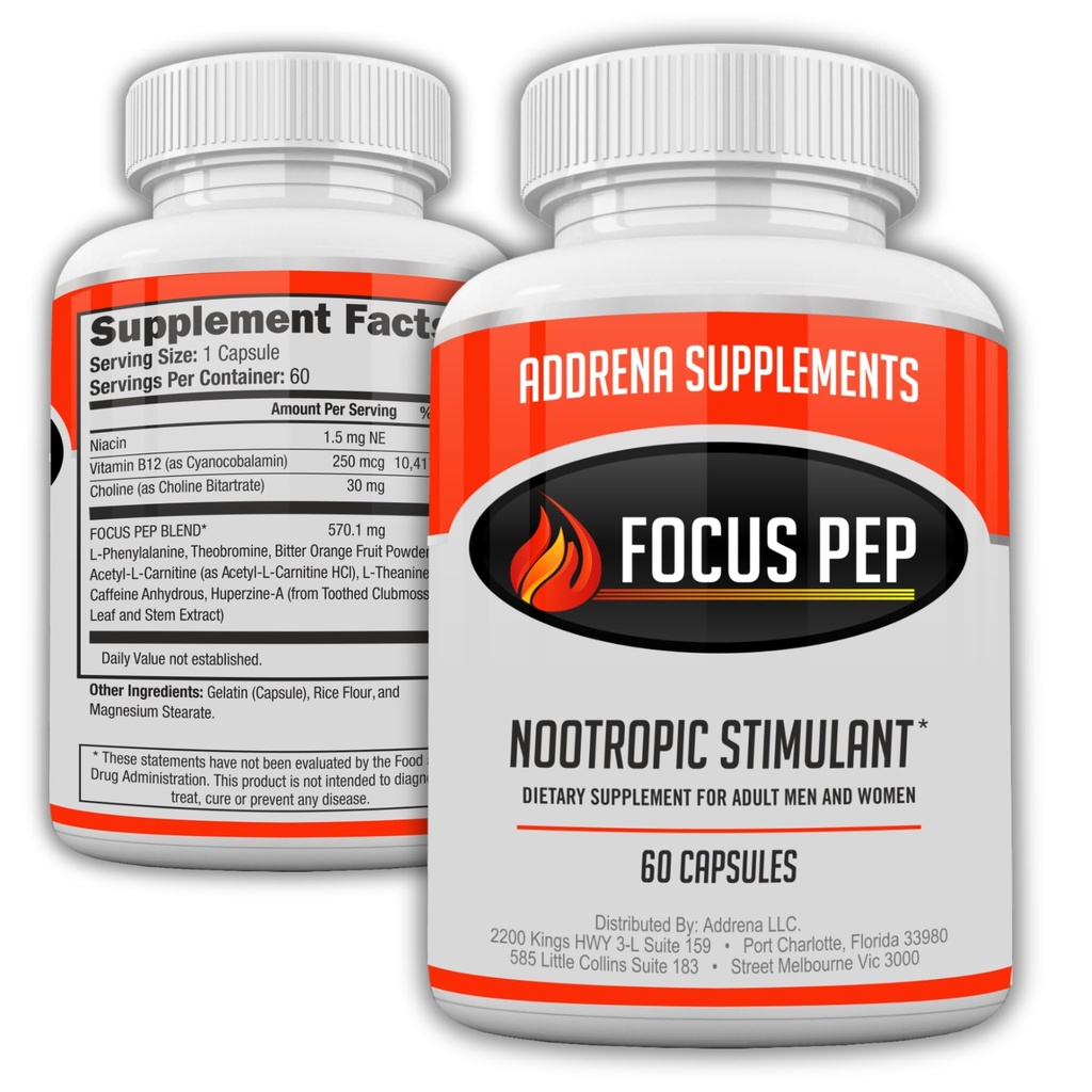 자연적으로 속도를 높이는 카운터 자극제에 초점 Pep- | Nootropic Brain Boosting, 60 알약에 대한 대안 및 최고의 에너지 보충제