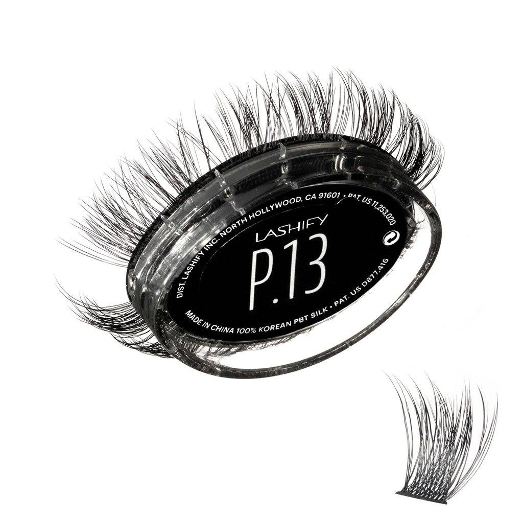Lashify Plushy 13mm Gossamer Lashes 에 검정, 쉬운 DIY False Lashes 용 Voluminous Yet 여전히 자연 룩