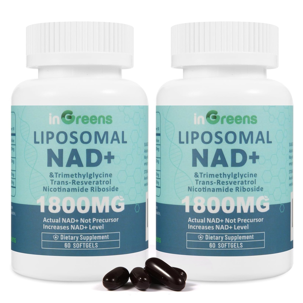Liposomal의 NAD+ Nicotinamide Riboside, Trans Resveratrol, Trimethylglycine, Replaces NMN, Boost NAD+, Aging Defense, 셀룰러 에너지, 120 Softgels를 가진 보충교재 1800 mg