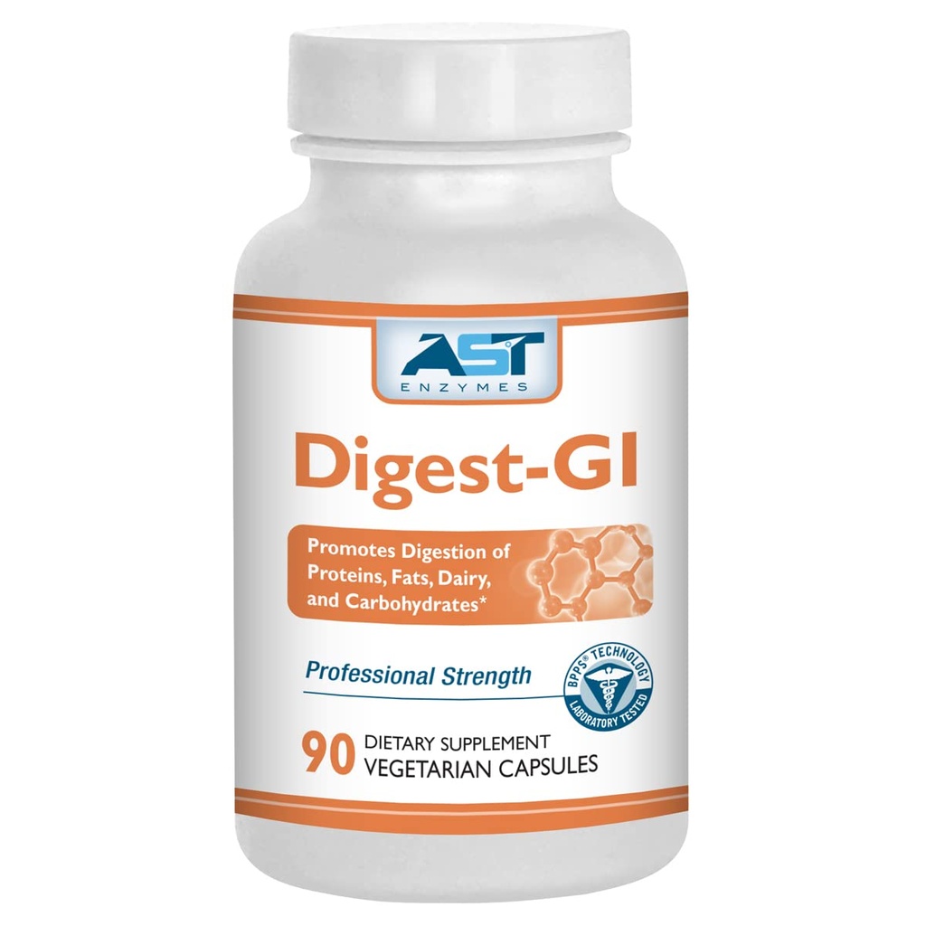 AST Enzymes Digest-GI Digestive Enzyme - 여성과 남성을위한 소화 및 Bloating 구호 - 90 채식 캡슐