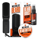 Wild Willies Beard Care Kit : 남성, Beard Butter, & Beard Growth Serum을위한 격렬한 Beard Straightener - 궁극적 인 Grooming Tool Set, Beard Balm, Hydrating Serum, 매일 사용을위한 핫 빗 Beard Brush