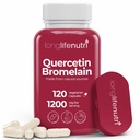 Bromelain 200mg을 가진 LongLifeNutri Quercetin 1000mg - 120 채식 캡슐, 합동 Mobility & 호흡 균형, 2 달 공급, 미국에서 만든 GMP를 위한 유기 Dihydrate Complex