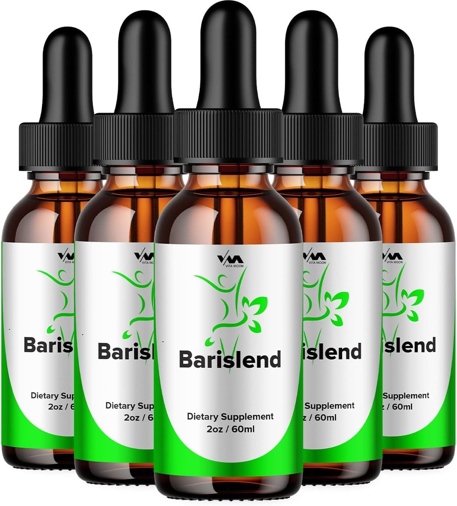 (5 팩) Barislend Drop 건강한 비타민 지원 보충교재 - Barislend 진보된 공식, Barislend 24 시간 액체, Barislend 에너지 및 여분 힘 리뷰, 5 달 공급
