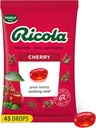 Ricola Cherry Throat Drops, 45 Count, Delicious Throat Refreshment, 구두 마취약, 자연적으로 맛