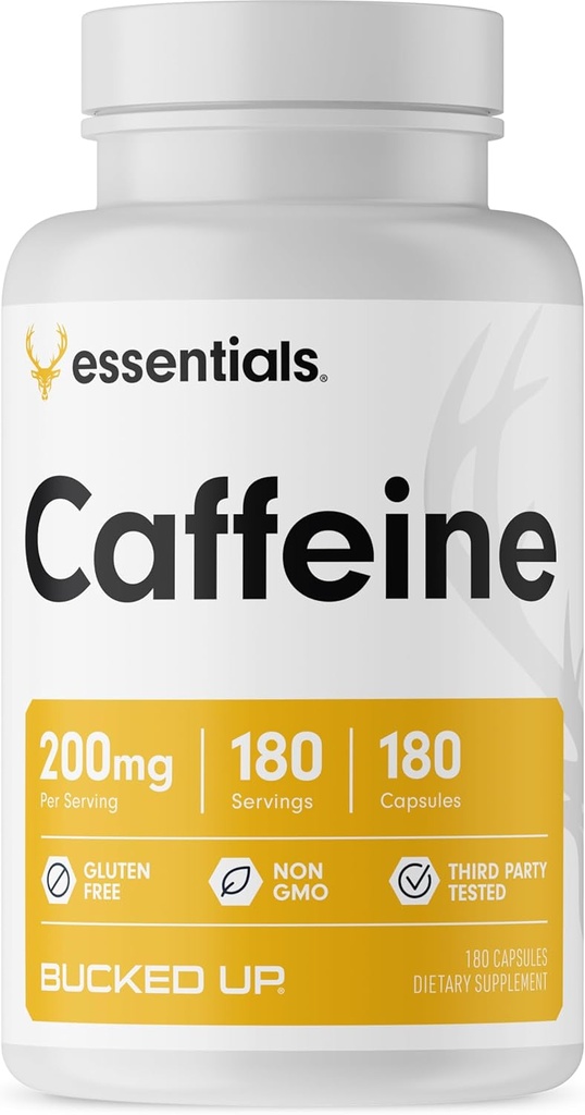 서빙 당 Caffeine 200mg를 끄는, 정유 (180의 서빙, 180의 캡슐)
