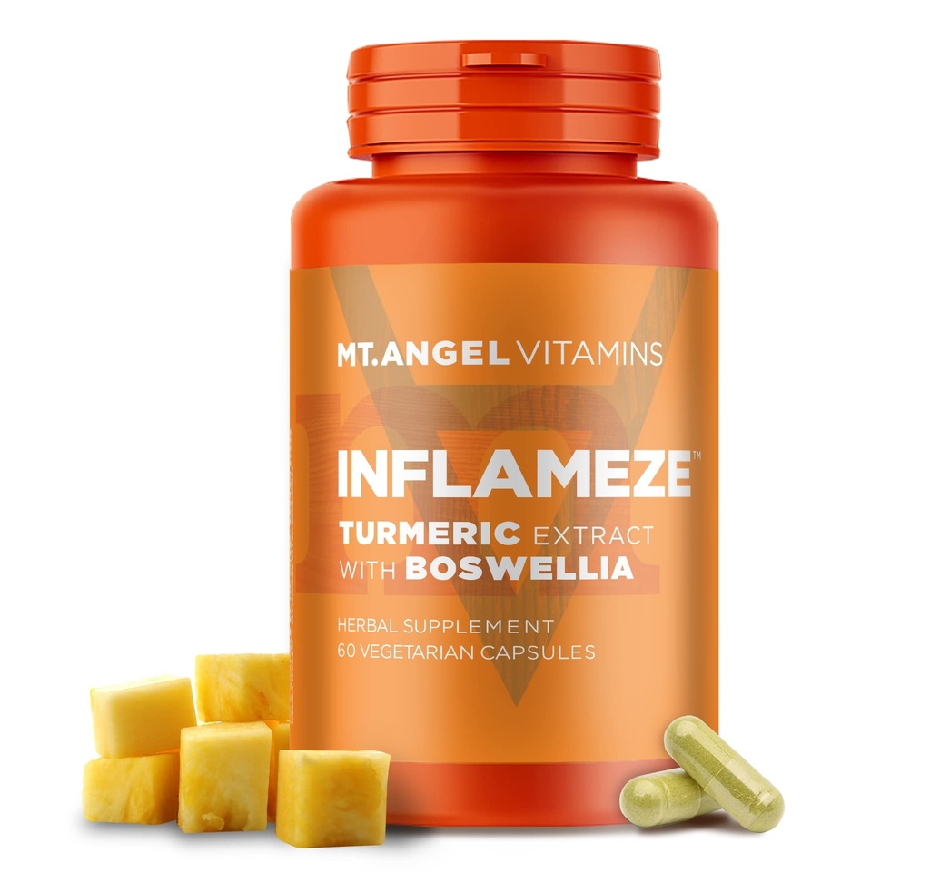 산. 천사 비타민 - InFlamEze, Boswellia, Curcumin, Quercetin, Bromelain (60 채식 캡슐)