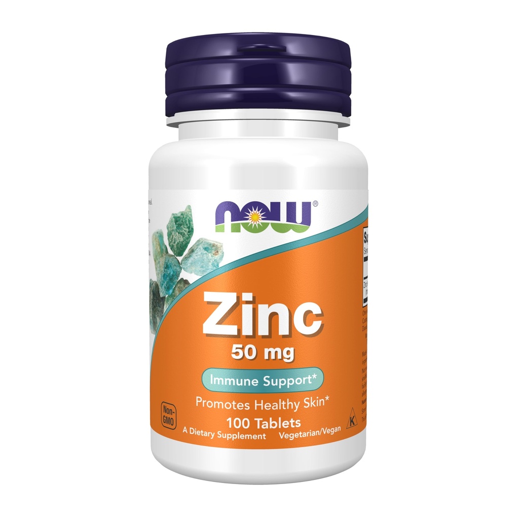 지금 식품 보충제, 아연 (Zinc Gluconate) 50 mg, Enzyme Functions*, Immune Support*, 100 정제 지원