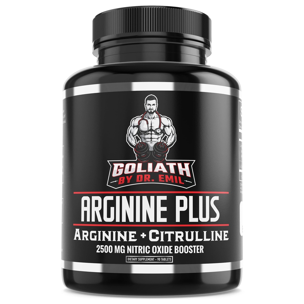 Emil의 ARGININE Plus - L Arginine + L Citrulline - 2500 MG High Dose NO Booster Tablets - 혈관 및 심장 건강을위한 니트로 산화물 보충 (아르기닌 AAKG 및 Citrulline Malate 2 : 1)