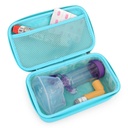 여행을위한 CASEMATIX Asthma Inhaler 케이스 Asthma Inhaler Spacer 와 마스크 부착, Inhaler 홀더 및 추가 액세서리 Inhaler 용 Spacer 사용, Turquoise Asthma Case 만 포함
