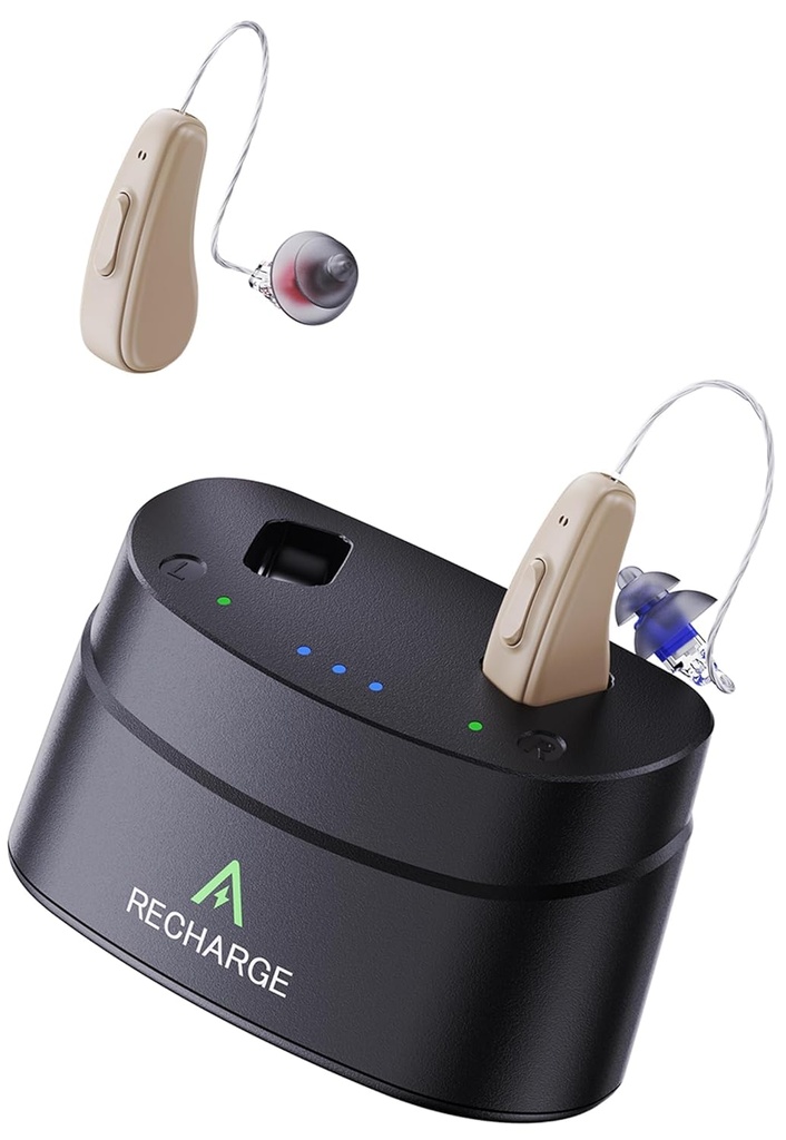 2024 고위 충전식 수신기-인-캐널 OTC 보청기에 대한 RIC 보청기를 노이즈 취소-Nearly Invisible Digital Hearing Aid Adapts to Mild to Severe Hearing Loss