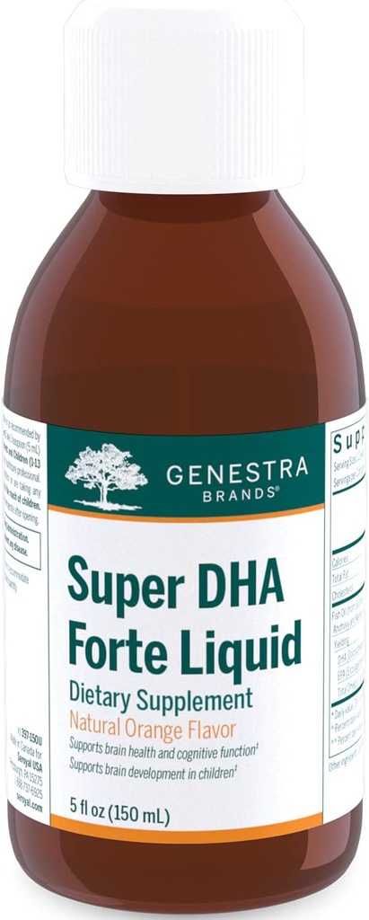 Genestra 브랜드 슈퍼 DHA Forte 액체 - 오메가-3 생선 기름 보충 - 5 fl oz