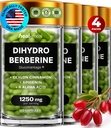 Dihydroberberberine 보충교재 - Dehydro Berberine 보충교재 - Ceylon Cinnamon & R 알파 Lipoic 산 & Apigenin를 가진 최고 Berberine 보충교재 - Hydroberine 480 모자 (4 팩)