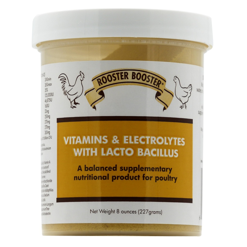 로스터 부스터 비타민과 Lactobacillus, 자연, 8 온스와 전기.