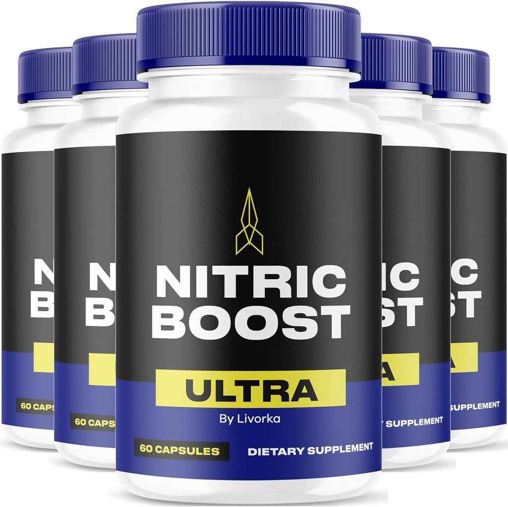LIVORKA Nitric Boost Ultra Powder 이제 캡슐, 고급 공식 - 300 카운트 (5 월 공급) - 5 팩