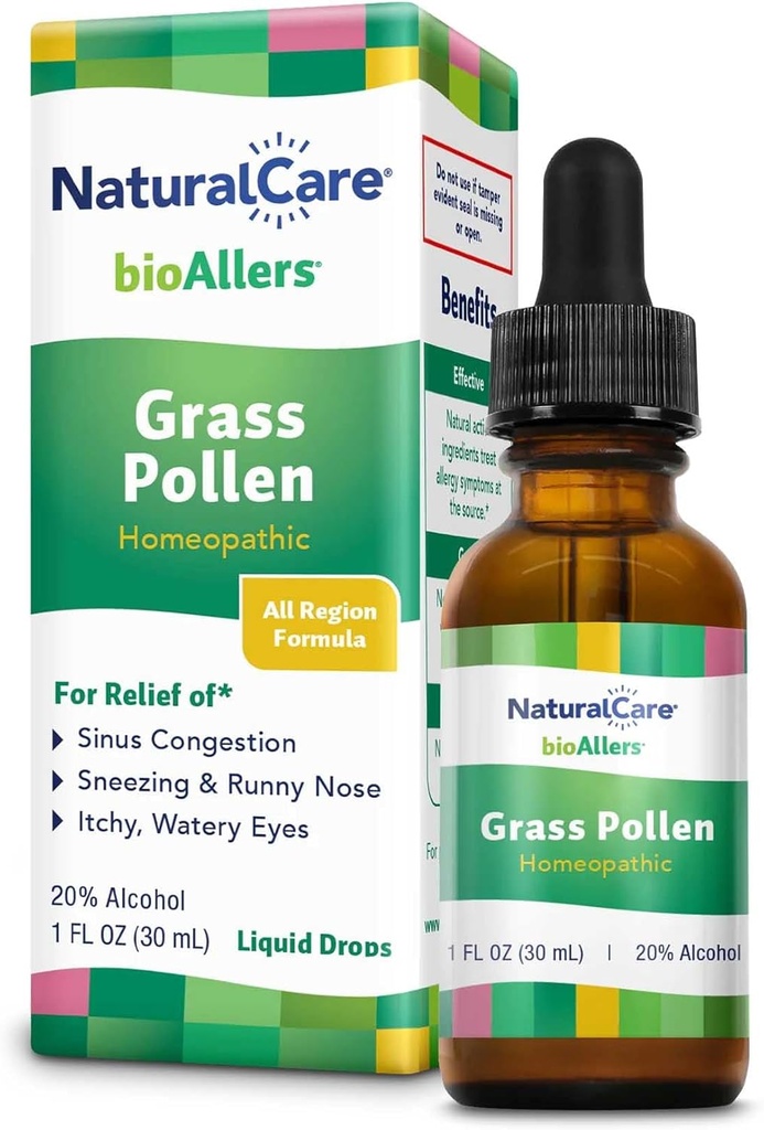 BioAllers NaturalCare Grass Pollen Homeopathic Liquid Drops, 1 Fl Oz | Sinus Congestion, Sneezing & Runny Nose, Itchy, Watery Eyes를 통해 지원 제공