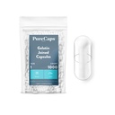 PureCaps USA - 빈 젤라틴 캡슐 크기 1|1,000 Joined Pills| Clear| Non-GMO 인증| SLS, 글루텐, 보존 무료