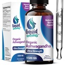 Ashwagandha KSM 66 Drops, 2000mg 천연 베리 맛 - 여성용 Ashwagandha 보충제, 면역 지원을위한 Ksm-66 Ashwaganda 추출물, 성능, 심장 건강 - 60 서빙
