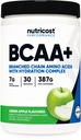 Nutricost BCAA + Hydration 분말 (녹색 애플) 30 서빙 - Hydration Complex를 가진 분지 사슬 아미노산 - 글루텐 자유로운, 비 GMO