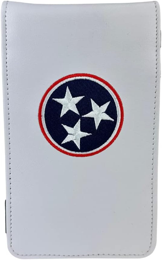 Sunfish Tennessee 국가 깃발 가죽 골프 Scorecard 및 Yardage 책 홀더