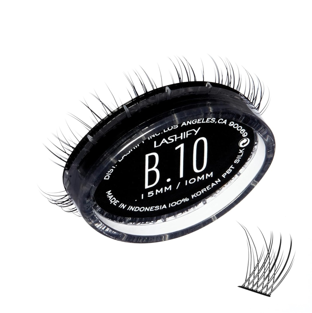 Lashify Bold 10mm Gossamer DIY 속눈썹 확장 리필, 블랙, 자연적인 보기를 위한 쉬운 발진 속눈썹
