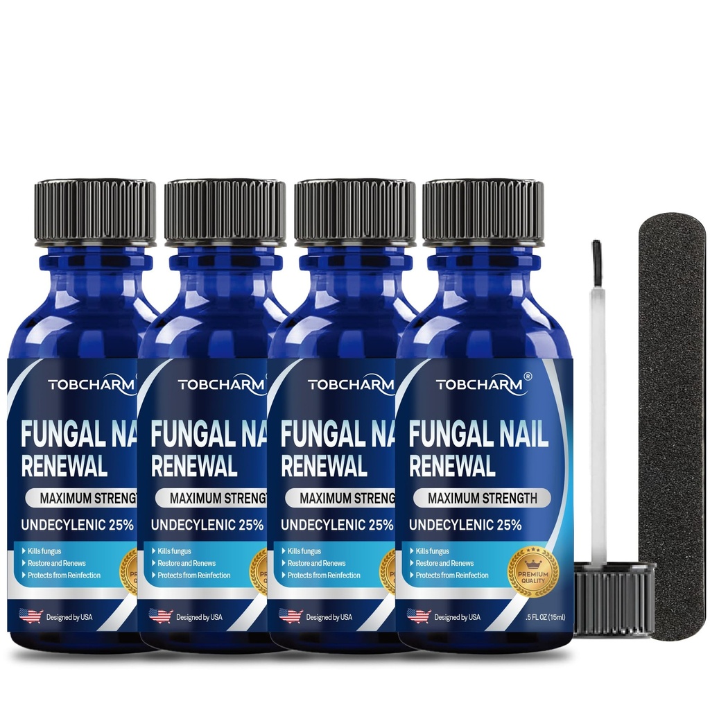 4Pcs Toenail Fungus 치료, 25 % Undecylenic 산, Toenail, Toe Nail Fungus 치료를위한 네일 Fungus 치료 (2 FL OZ)