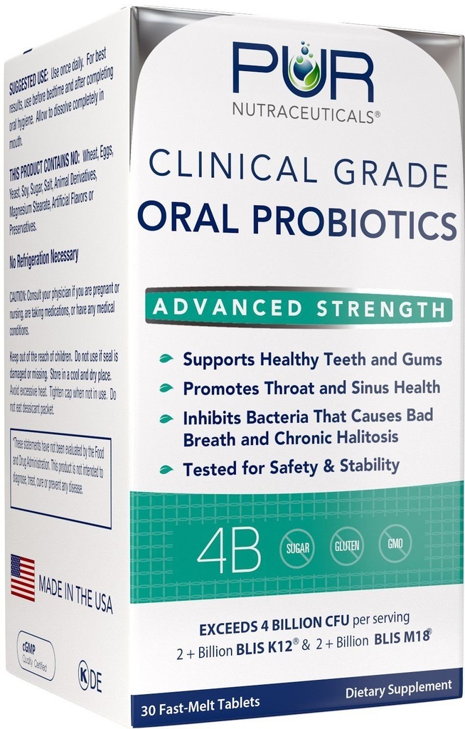 임상 급료 구두 Probiotics * BLIS K12® & BLIS M18®의 4억 CFUs * 설탕 자유로운 * 자연적인 Peppermint 맛을 내기 * 100% 미국에서 만드는 * 나쁜 숨/염화