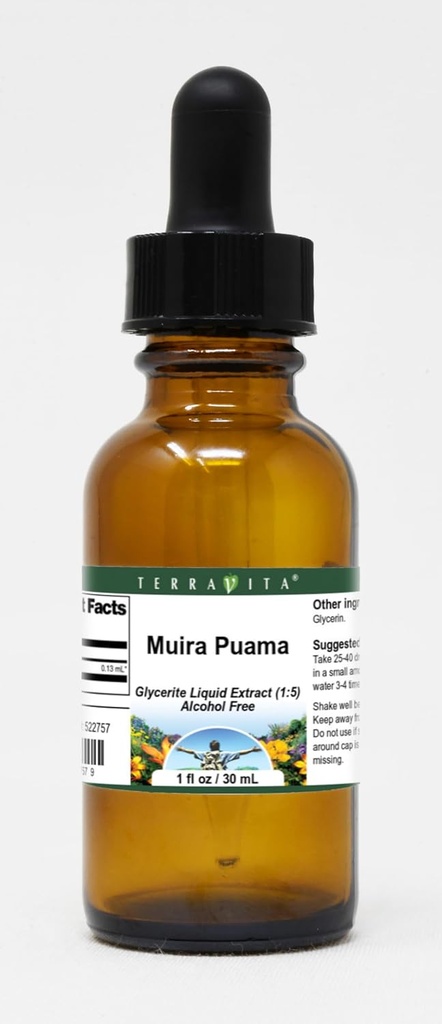 Muira Puama Glycerite 액체 추출물 (1:5) - 맛 없음 (1개 oz, ZIN: 522757) - 3 팩