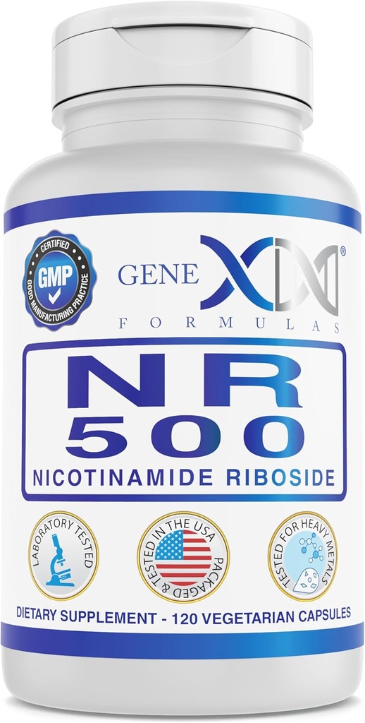 Genex 공식 NR Nicotinamide Riboside 500mg/Serving (120의 캡슐) 건강한 시효를 위한 NAD+ 전구 - GMP 증명하는, 비 GMO, 글루텐 자유로운, 채식주의자 (1 팩)
