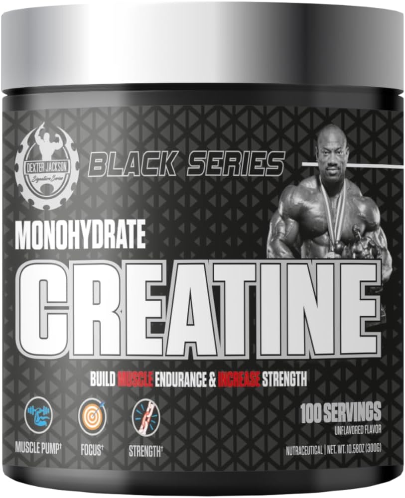 블랙 시리즈 Monohydrate Creatine | 300g | 100 인분 | 힘, 근육 성장, 회복을 위한 프리미엄 Micronized Creatine