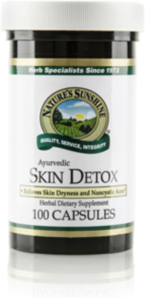 Nature's Sunshine Skin Detox (100 캡슐), 피부 건강 지원을 위해 전통적으로 사용되는 허브를 포함합니다