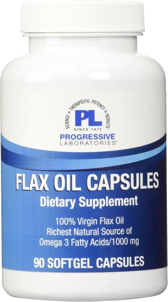 진보적인 실험실 Flax 기름 캡슐 보충교재, 1000 mg, 90 조사
