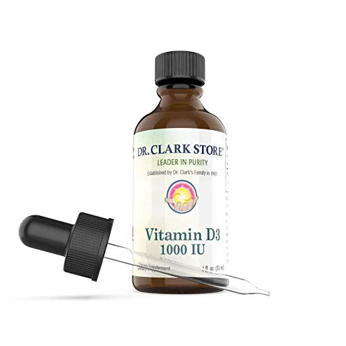 클라크 액체 비타민 D 보충 교재 - 1000 IU, 1 Fl Oz, 지원 면역 체계 & 뼈 건강