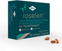 Ioselen - Thyroid 지원 보충교재 – 100 mcg 셀레늄, 100 mcg 요오드, 5mg BioPerine - 증가된 생체 이용 가능성 및 흡수를 위한 30의 연약한 젤 모자 - 글루텐 자유로운, Lactose 자유로운, 설탕 자유로운, 비 GMO