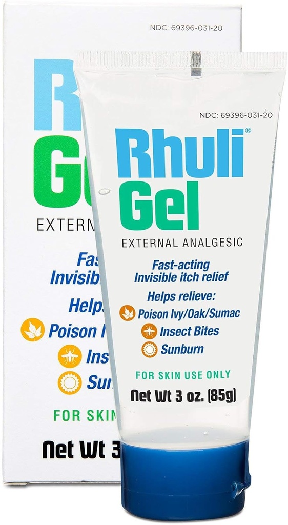 Sunburn, Mosquitos, Bug Bites, Poison Ivy, Poison Oak Relief 용 Anti-Itch Gel - 화제 피부 사용에 대한 분석 냉각 치료 - 3 Oz Tube