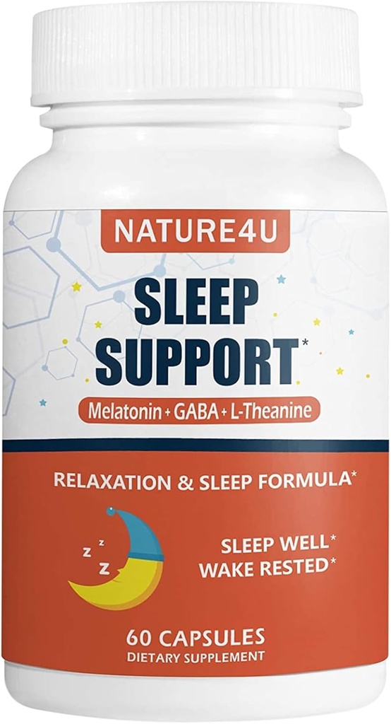 성인 여분 힘, 연장 방출 Melatonin를 위한 1개의 잠 원조에 대하여 3 5 mg, L Theanine 250 mg, GABA 250 mg, Relaxation 및 잠 보충교재, 60의 캡슐