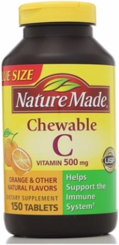 성격은 비타민 C 500 mg Chewable 정제 150 ea (포장 5)를 만들었습니다