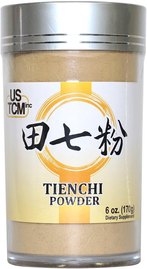 100% 순수한 Tienchi 분말 Pseudoginseng Nooginseng Sanqi 분말 Tienchi 인삼 분말 田田 120mesh (6oz)