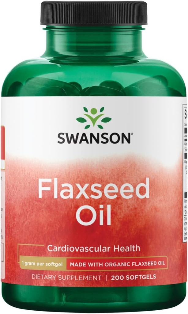 Swanson Flaxseed 기름 (Omegatru) 1000 밀리그램 200 Sgels