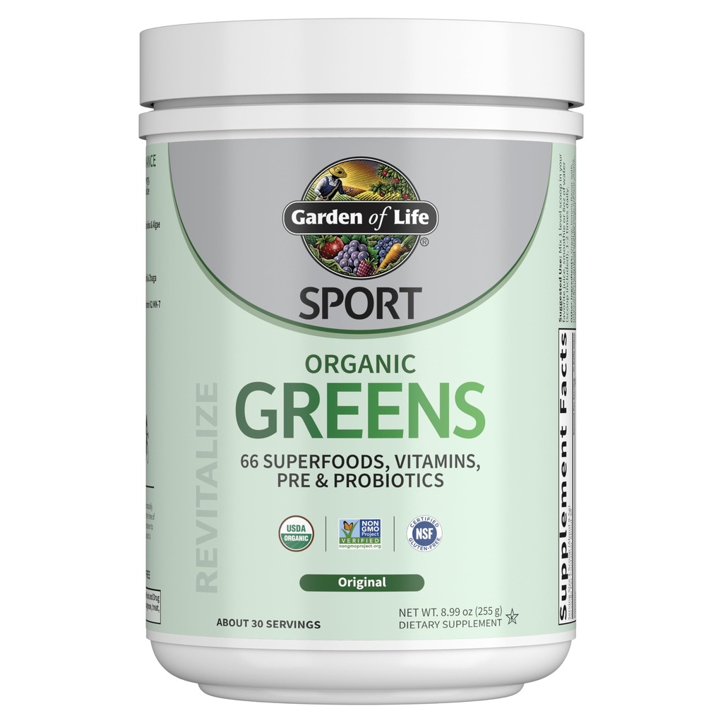 생명 스포츠 영양 녹색과 슈퍼 푸드 분말의 정원 여성과 남성 - 불쾌, 유기 혼합 - Spirulina, 과일, 비타민, Pre & Probiotics, 버섯, Athletic 보충제, 30 서빙