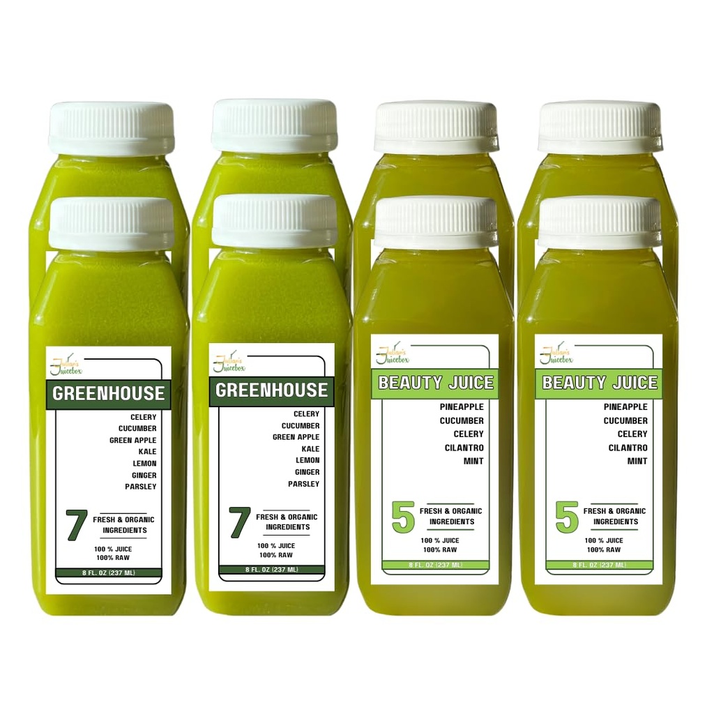 2 Day Organic Raw Low Sugar Juice Cleanse - 무게, 곡선 크레이빙 및 재부팅 시스템 - 아이들에게도 좋습니다!