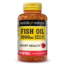 MASON NATURAL Omega, 3 물고기 기름, 200의 일 공급, 합동 지원을 위한 EPA와 DHA를 가진 1000mg, Softgel 알약