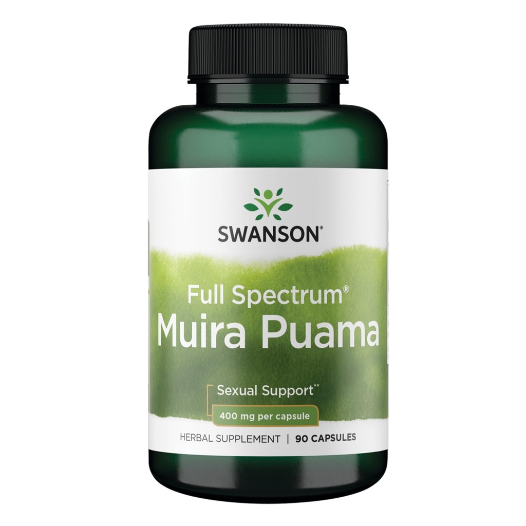 Swanson Muira Puama 뿌리 성적 건강 Virility Boost 지원 남자의 여자 보충교재 400 mg 90의 캡슐