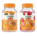 Lifeable Vitamin D Kids + 비타민 C 키즈, Gummies 번들 - 훌륭한 타스팅, 비타민 보충, 글루텐 무료, GMO 무료, Chewable Gummy