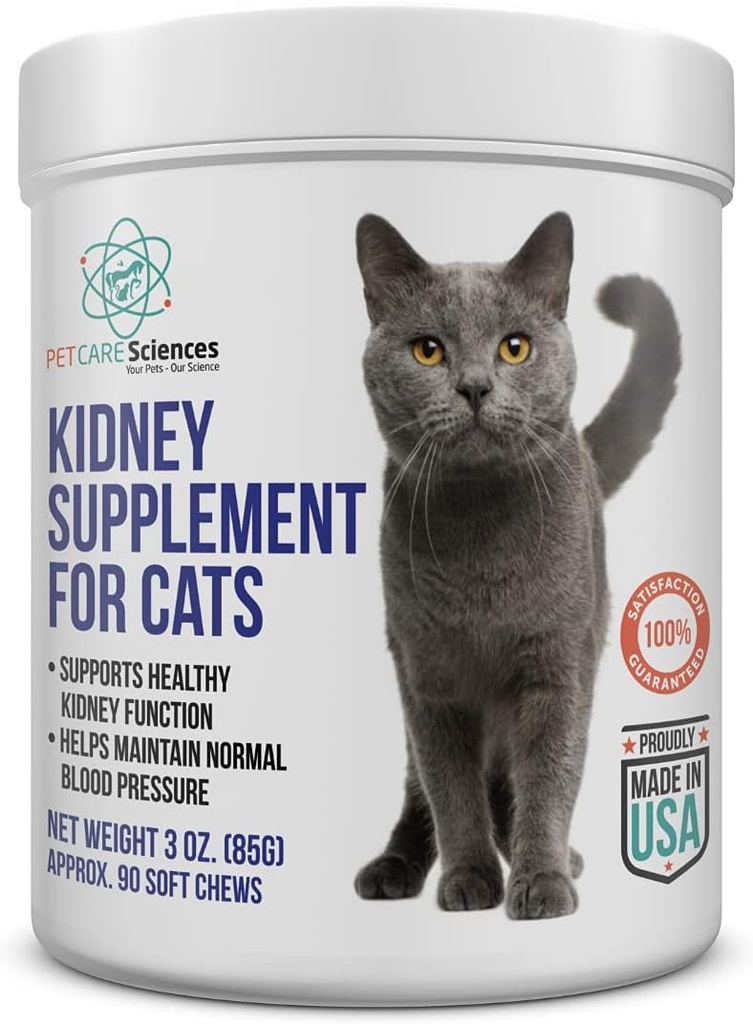 약 90 서빙 Cat Kidney Support Chews - Feline Kidney Restore - Renal Cat Treats - 고양이 Kidney Support Supplement - 고양이를위한 Urinary Tract Irritations Control - 미국