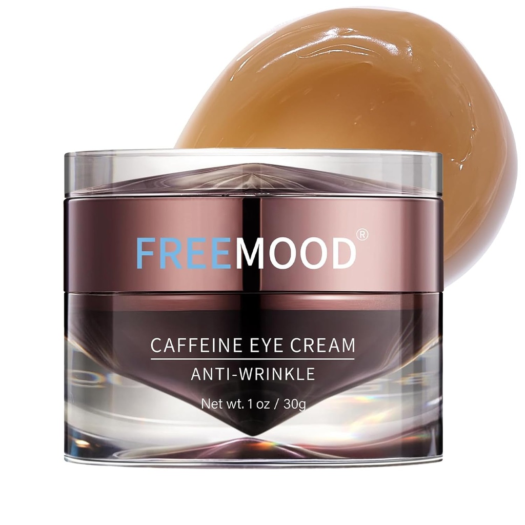 Dark Circles를 위한 FREEMOOD 눈 크림, Caffeine를 가진 눈 크림의 밑에 노화 방지, 제일 정밀한 선에 Hyaluronic 산, 눈 배려 혈청, 1 fl.oz