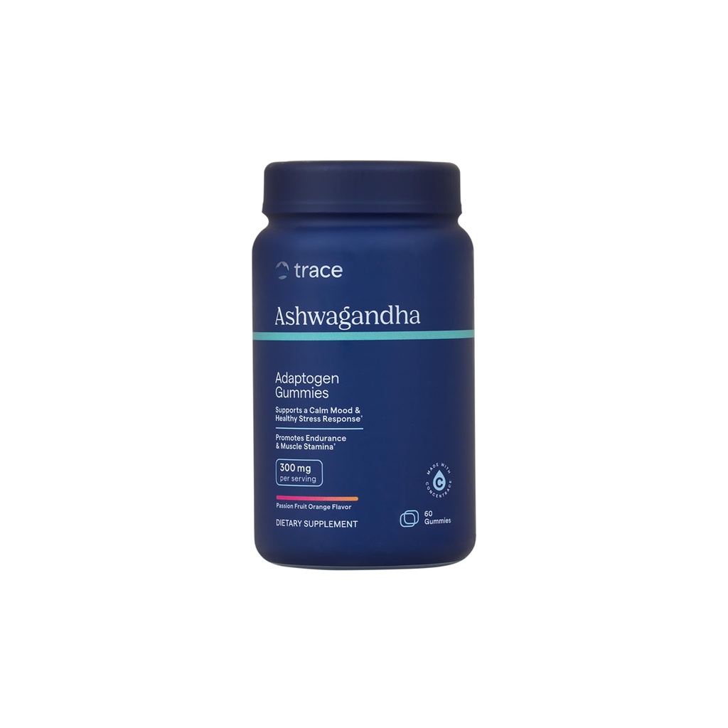 Trace Minerals Ashwagandha - 건강한 Mindset 지원을위한 Ashwagandha Gummies - Calming Supplement - 더 나은 수면 - 면역 체계 및 에너지 지원 - 열정 과일 오렌지 - 60 개 (30 인분)