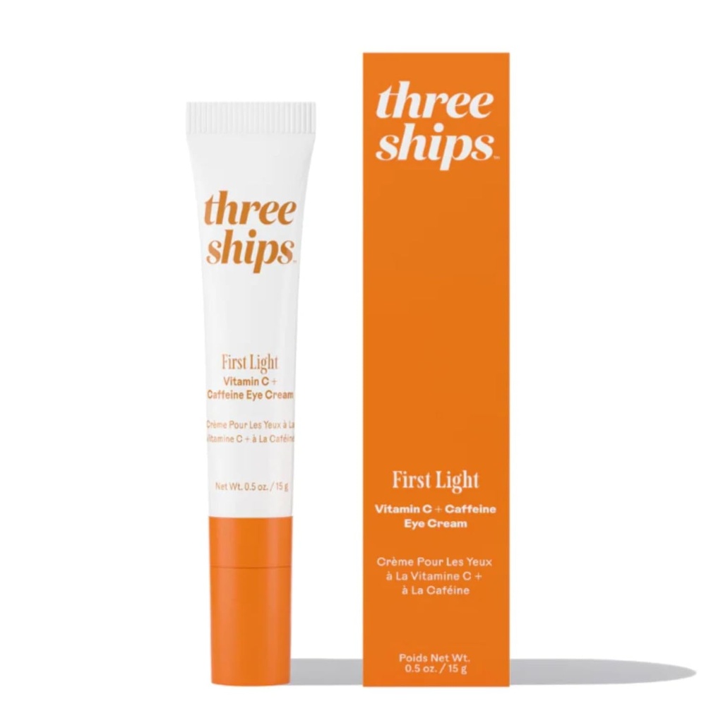 세 배 - 첫 번째 빛 비타민 C + 카페인 아이 크림 | De-Puff, Awaken, Hydrate Under-Eye Area | Cruelty-Free, Vegan, Paraben-Free, Sensitive Skin Safe (0.5 oz | 15g)