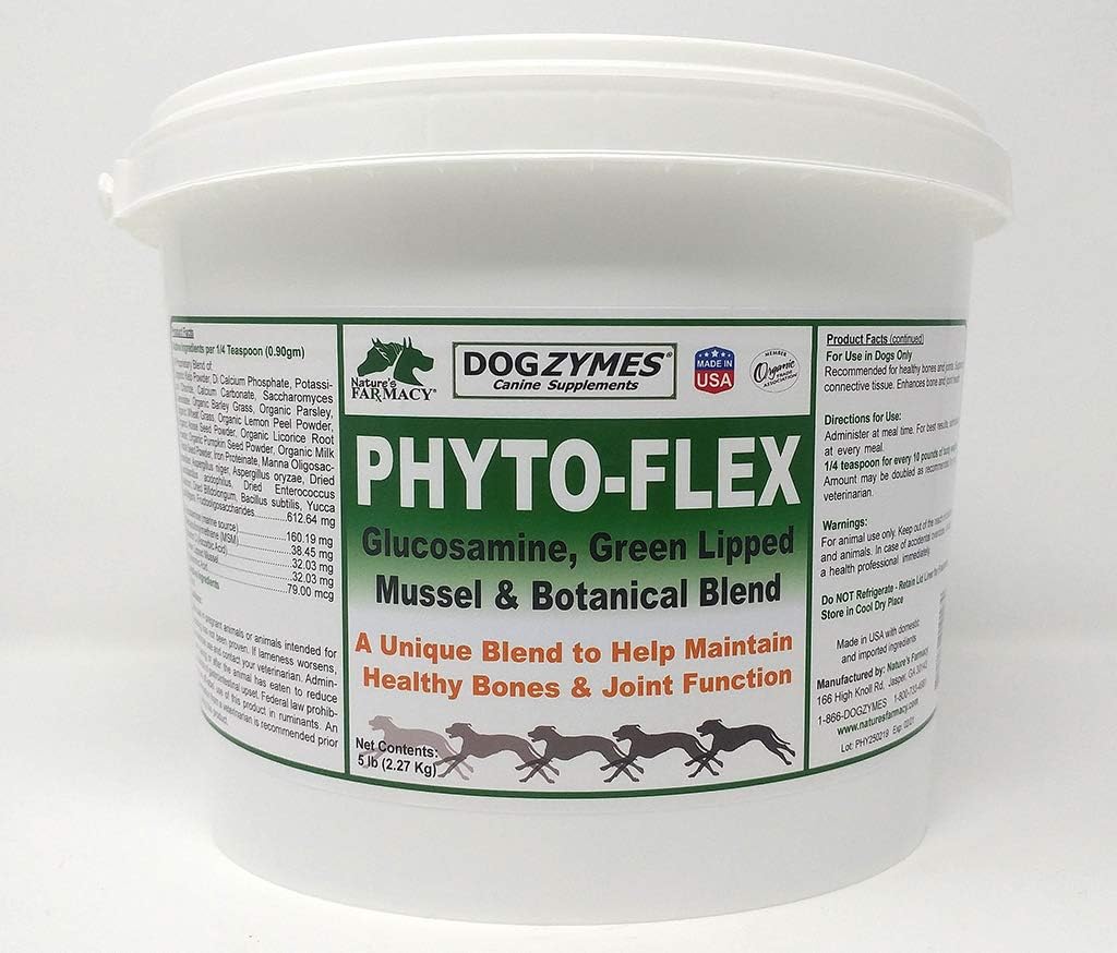 Dogzymes Phyto Flex - 글루코사민, Chondroitin, MSM 및 Hyaluronic 산 ... (5 파운드)