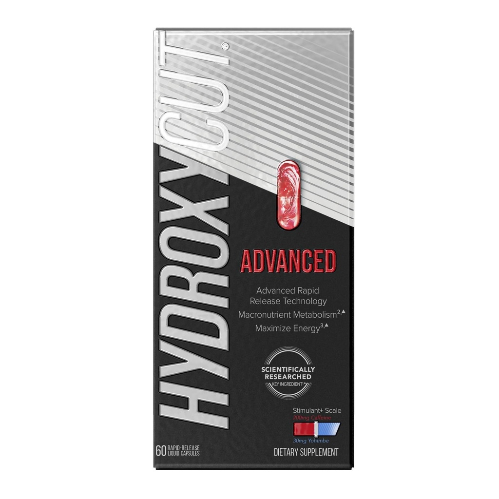 Hydroxycut Advanced - Thermogenic 보충 - 남성 및 여성을위한 대사 및 에너지 지원 - C. Canephora Robusta, Yohimbe Extract & 200 mg 카페인 - Rapid Release 액체 캡슐 - 60 캡슐